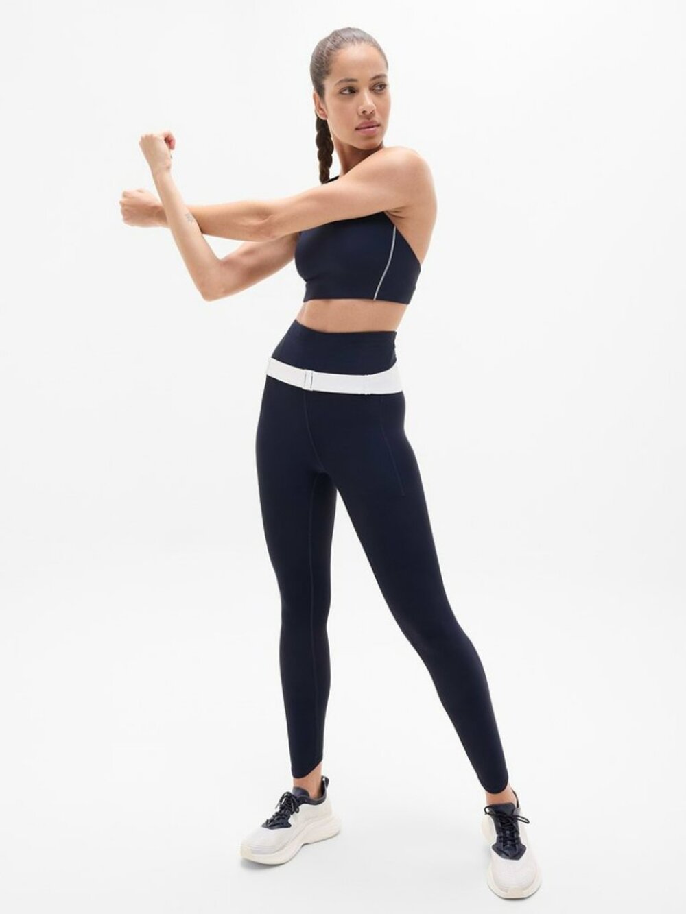 Athleta M Medium Pacesetter Ultra High Rise 7/8 Legging Navy NWT! 825547